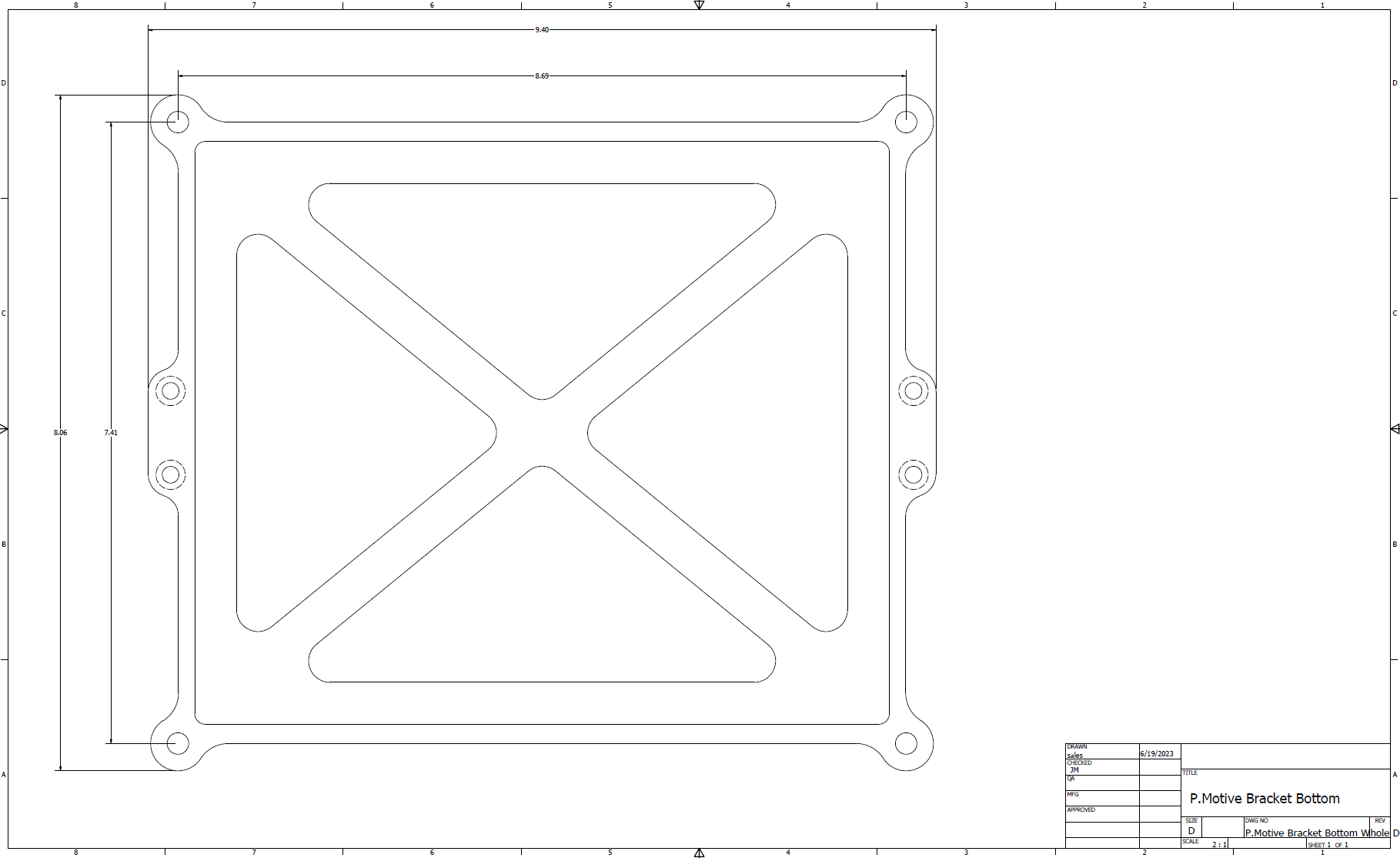 Billet P.Motive Bracket