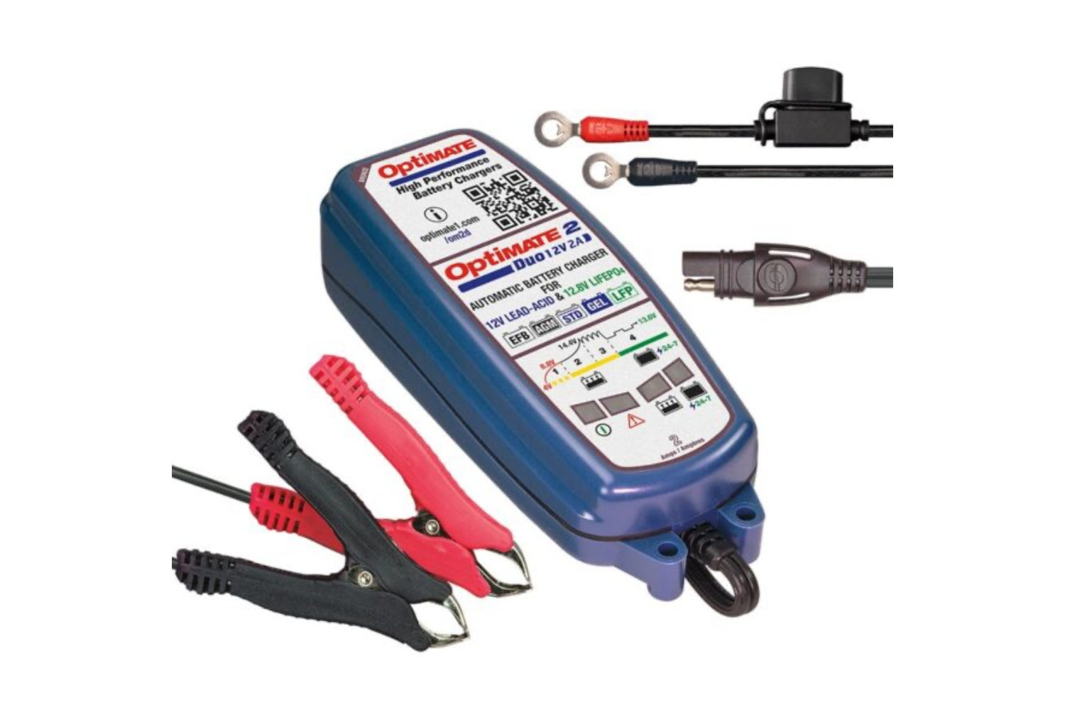 OptiMATE 2 Duo - 2 Amp Charger for Lithium Batteries