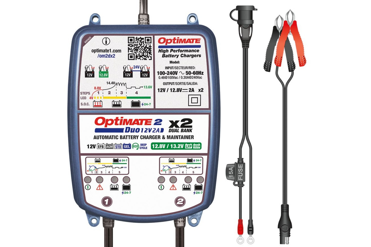Optimate 2 DUO x 2 Bank Battery Charger